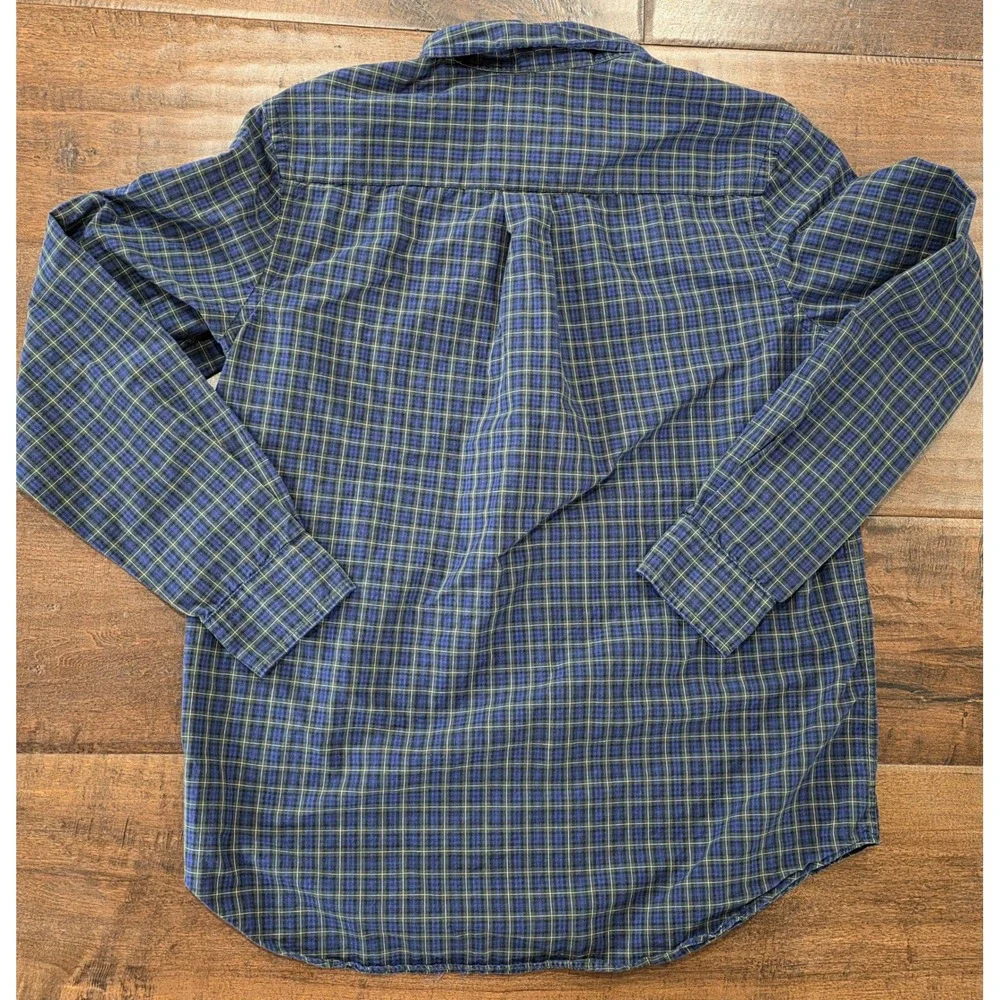 Y2K Ralph Lauren Preppy Boys XL 18-20 Plaid Button Down Shirt Long Sleeve Pony